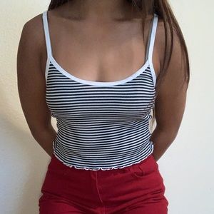 Brandy Melville Striped Scoop Neck Tank
